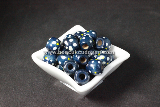 11mm x 12mm ÇİÇEK DESENLİ Lacivert