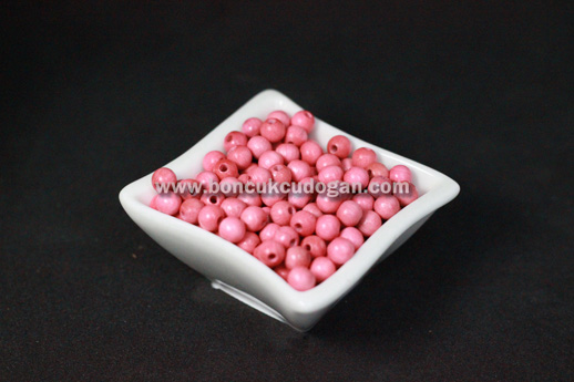 YUVARLAK TAHTA BONCUK 6MM YUVARLAK ALMAN ÜRETİMİ Pembe